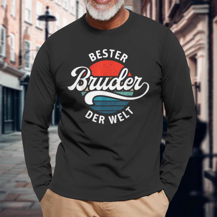 Bester Bruder Der Welt Retrointage Saying Brudi Langarmshirts Geschenke für alte Männer