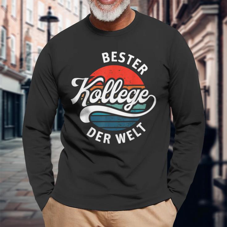 Bester Kollege Der Welt For Leaving Or Anniversary Langarmshirts Geschenke für alte Männer