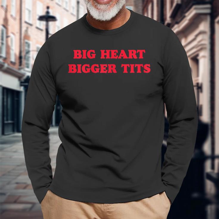 Big Heart Bigger Tits Langarmshirts Geschenke für alte Männer