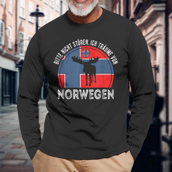 Bitte Nicht Stören Ich Träumeon Norwegian Langarmshirts Geschenke für alte Männer