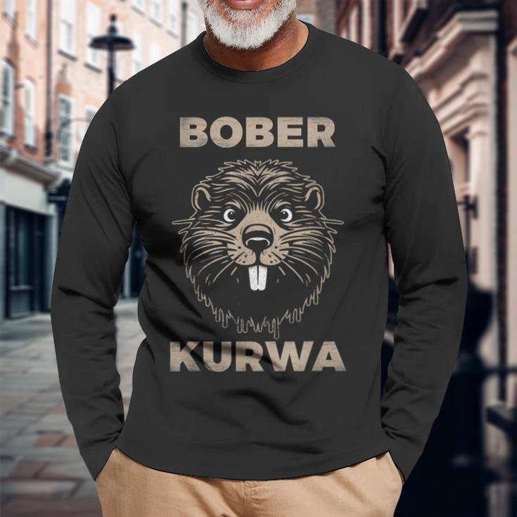 Bober Kurwa Mem Langarmshirts Geschenke für alte Männer