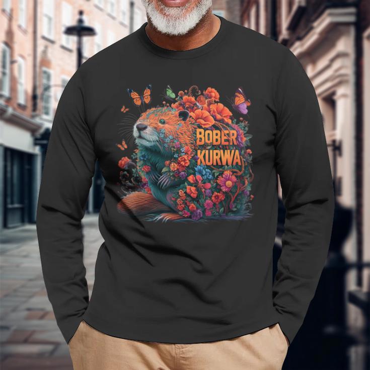 Bobr Kurwa Meme Bober Kurwa Langarmshirts Geschenke für alte Männer