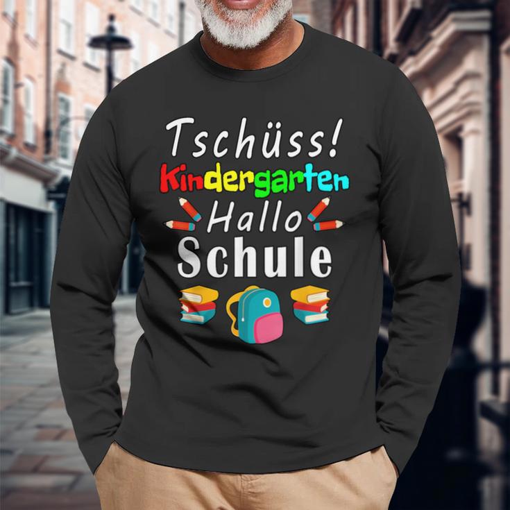 Bschüss Kindergarten Hello Schule Kita Langarmshirts Geschenke für alte Männer