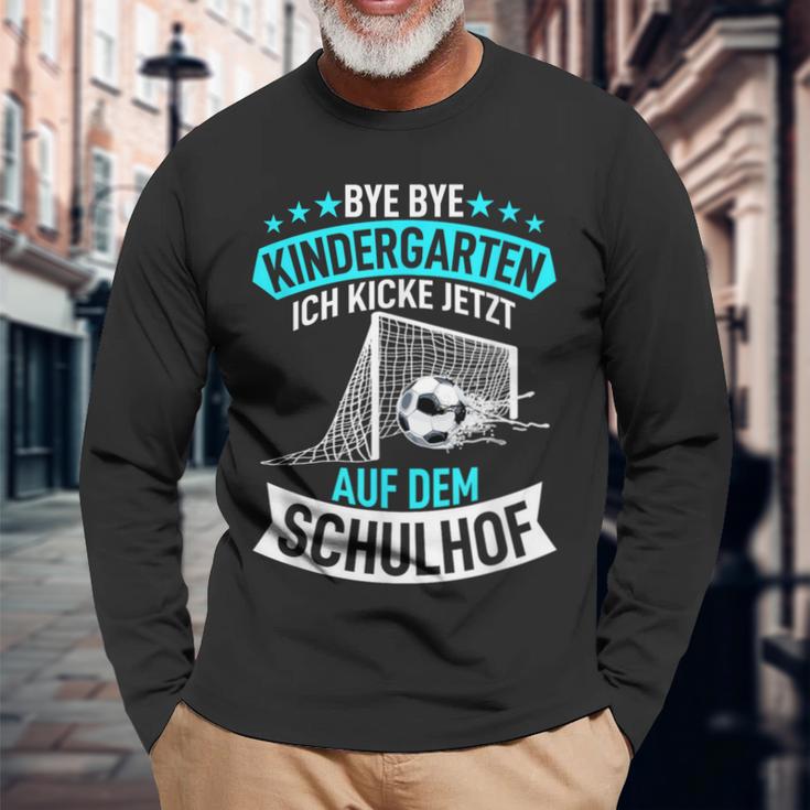 Bye Bye Kindergarten Ich Kicke Jetzt Auf Dem Schulhof Langarmshirts Geschenke für alte Männer