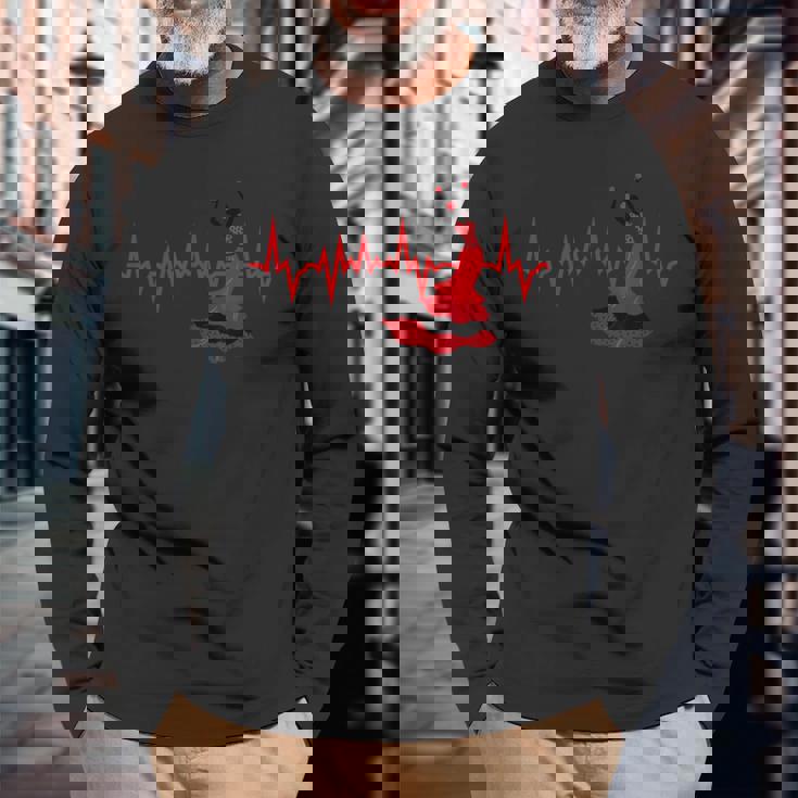 Camicia Flamenco Ballerina Di Flamenco Spagnola Heartbeat Maglietta a maniche lunghe Regalos para ancianos