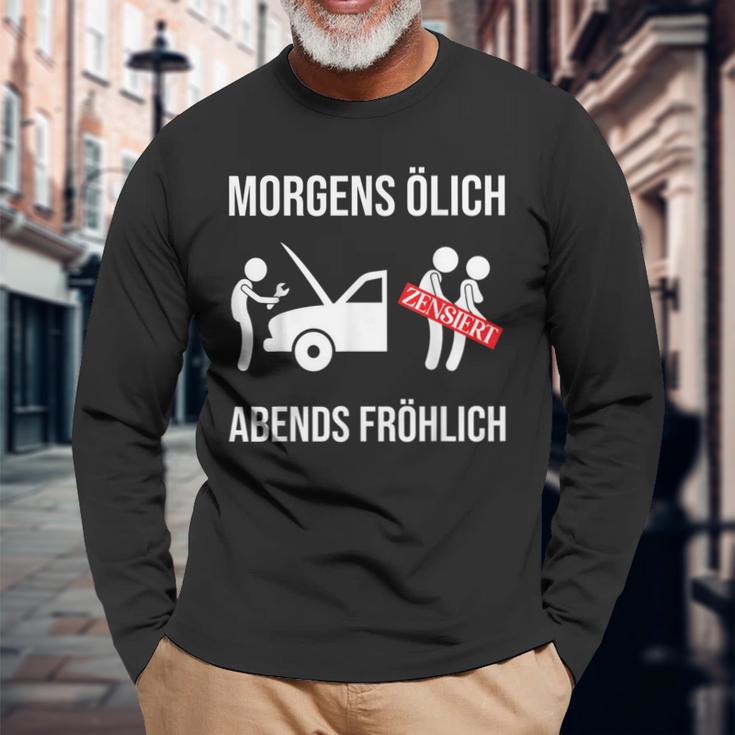 Car Mechanic Mechatronics Ölich Abends Happy Langarmshirts Geschenke für alte Männer