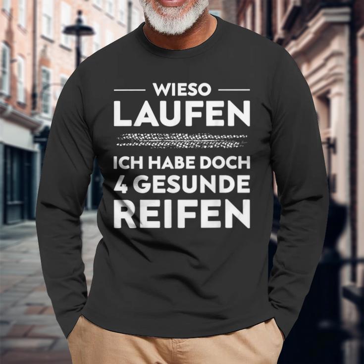 Car Mechatronics Mechanic 4 Tyres Langarmshirts Geschenke für alte Männer