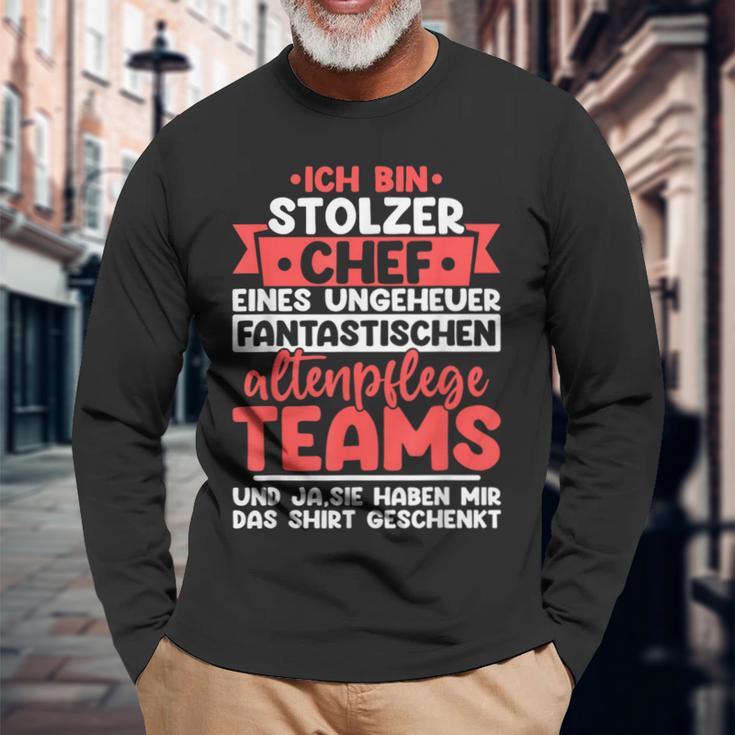 Chef Altenpflege Pflegedienstleitung Pdl Langarmshirts Geschenke für alte Männer