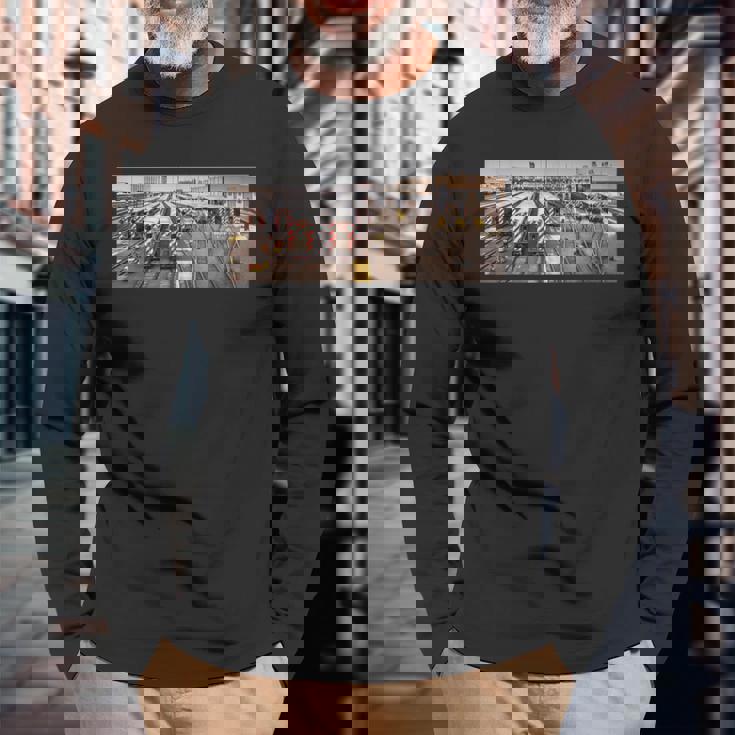 【SATIIIZ】Tokin mash track long sleeve T-shirt Tomlinson Orchestra - Heather Gray Long Sleeve T-shirt