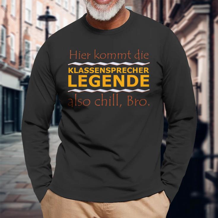 Chill Bro Frecher Spruch Geschenk Klassensprecher Legende Langarmshirts Geschenke für alte Männer