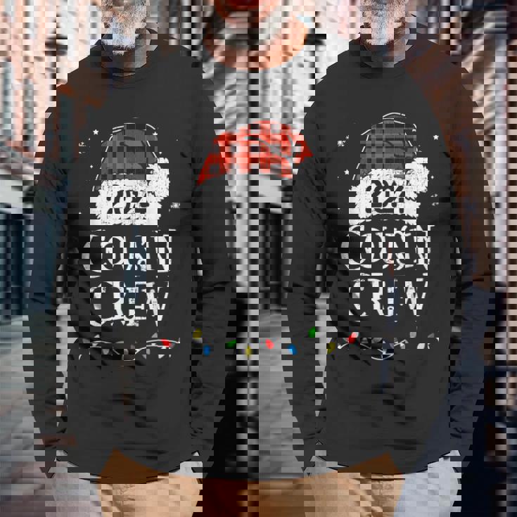 Christmas Cousin Crew 2024 Matching Xmas Family Pajama Long Sleeve T-Shirt Gifts for Old Men