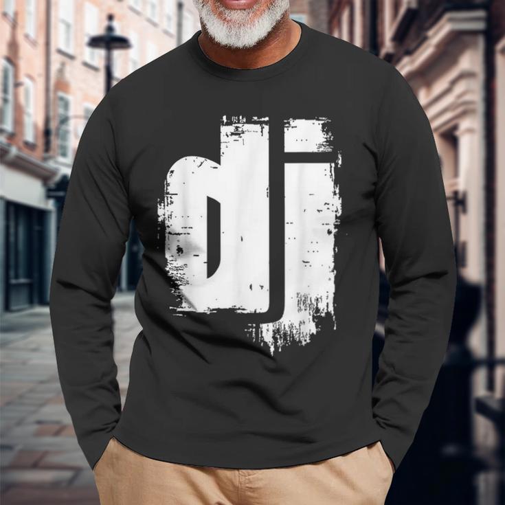 Cool Dj Grunge Music Du Bist Der Discjockey Langarmshirts Geschenke für alte Männer