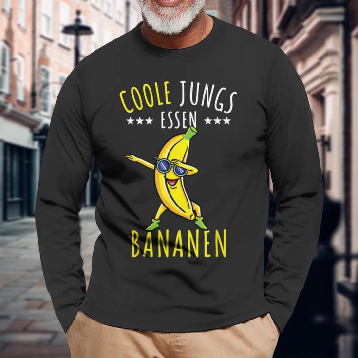 Coole Jungs Essen Bananen Langarmshirts Geschenke für alte Männer