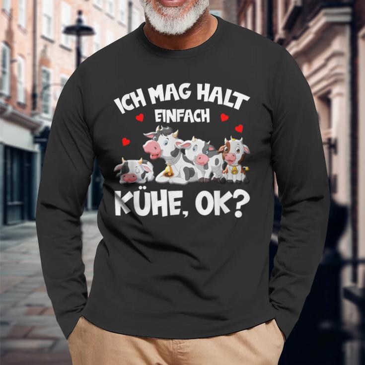 Cow Ich Mag Halt Einfach Cows Ok Bauer Cow Langarmshirts Geschenke für alte Männer