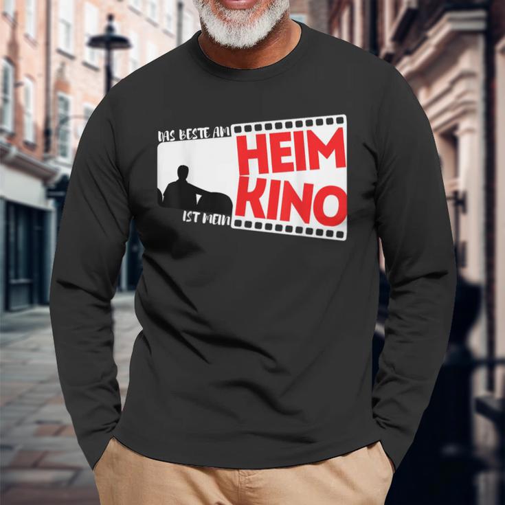 Das Beste Am Heim Ist Mein Kino Best At Home Is My Cinema Langarmshirts Geschenke für alte Männer