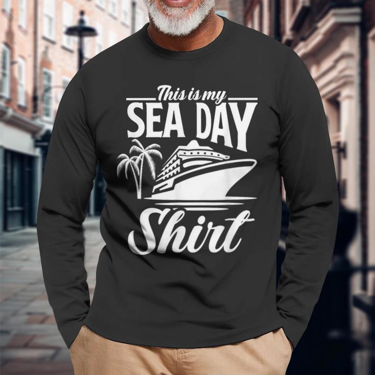 Das Ist Mein Seetag Mit Kreuzfahrtschiff Palmen Langarmshirts Geschenke für alte Männer