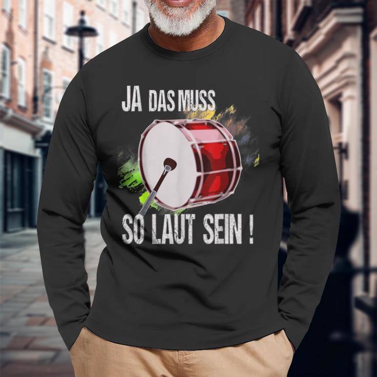 Das Muss So Laut Sein-Drummer Percussion Langarmshirts Geschenke für alte Männer