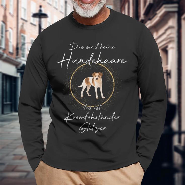 Das Sind Keine Hundehaare Das Ist Kromfohrländer Glitter Langarmshirts Geschenke für alte Männer