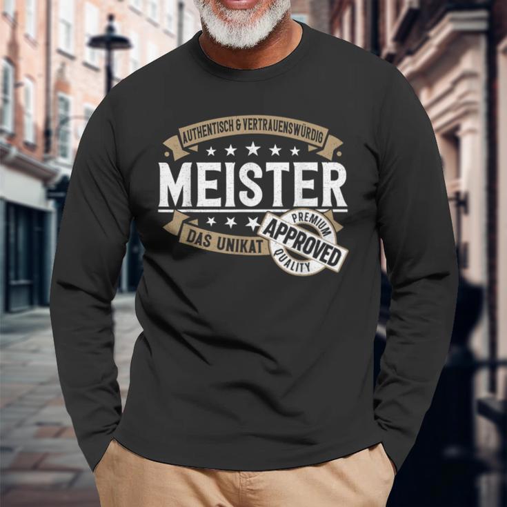 Das Unikat Meisterstück Bestanden The Unique Master S Langarmshirts Geschenke für alte Männer