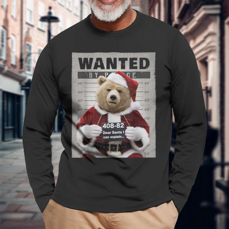 Dear Santa I Can Explain Lustiges Weihnachten Bär Langarmshirts Geschenke für alte Männer