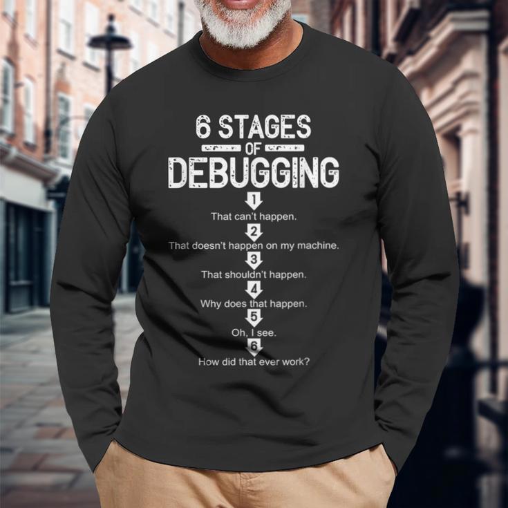 Debugging Programmer Computer Science Langarmshirts Geschenke für alte Männer