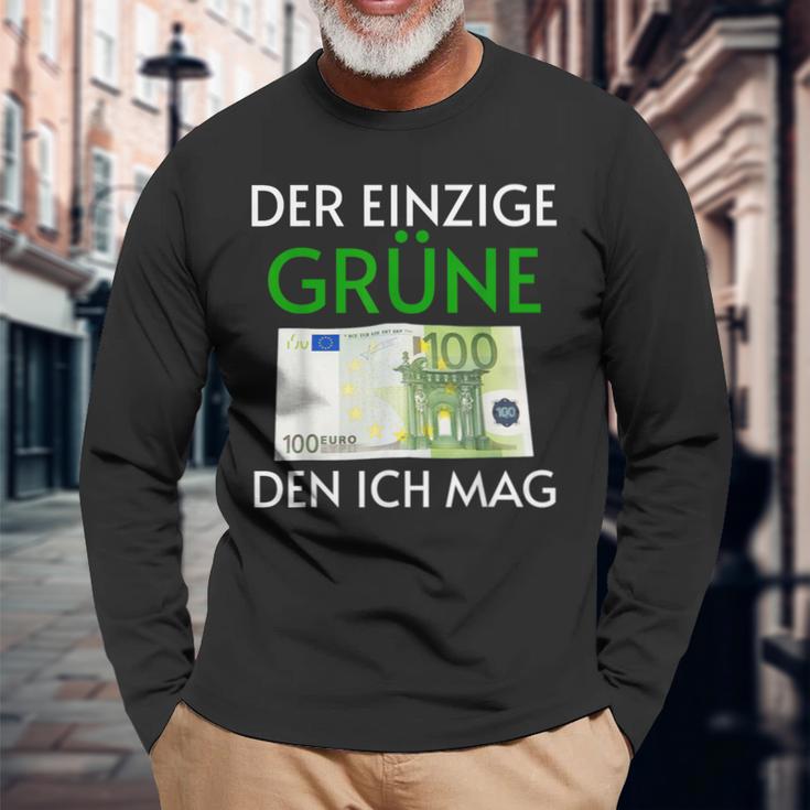 Der Einzige Grüne Den Ich Wirklich Mag 100 Euroschein Langarmshirts Geschenke für alte Männer