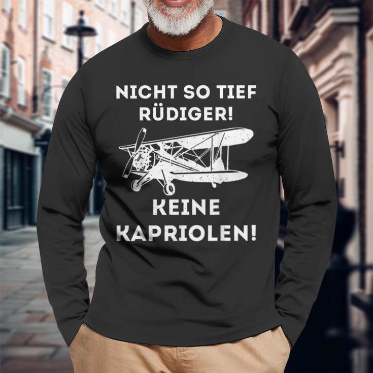 Deutsche Memes Nicht So Tief Rüdiger Keine Kapriolen S Langarmshirts Geschenke für alte Männer