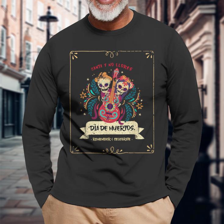 Dia De Muertos Dia De Los Muertos Costume S Langarmshirts Geschenke für alte Männer