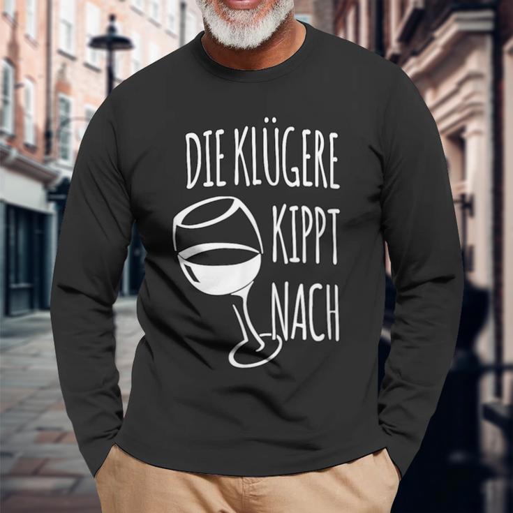 Die Klügere Kippt Nach Slogan S Langarmshirts Geschenke für alte Männer