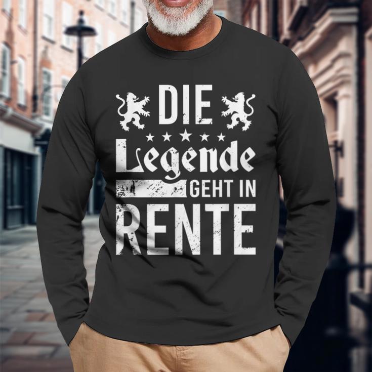 Die Legende Geht In Rentner The Legend Goes Langarmshirts Geschenke für alte Männer