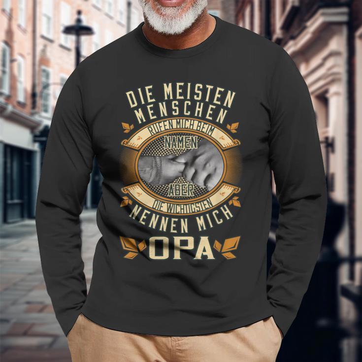 Die Meisten Menschen Nennen Mich Beim Namen Opa Slogan Langarmshirts Geschenke für alte Männer