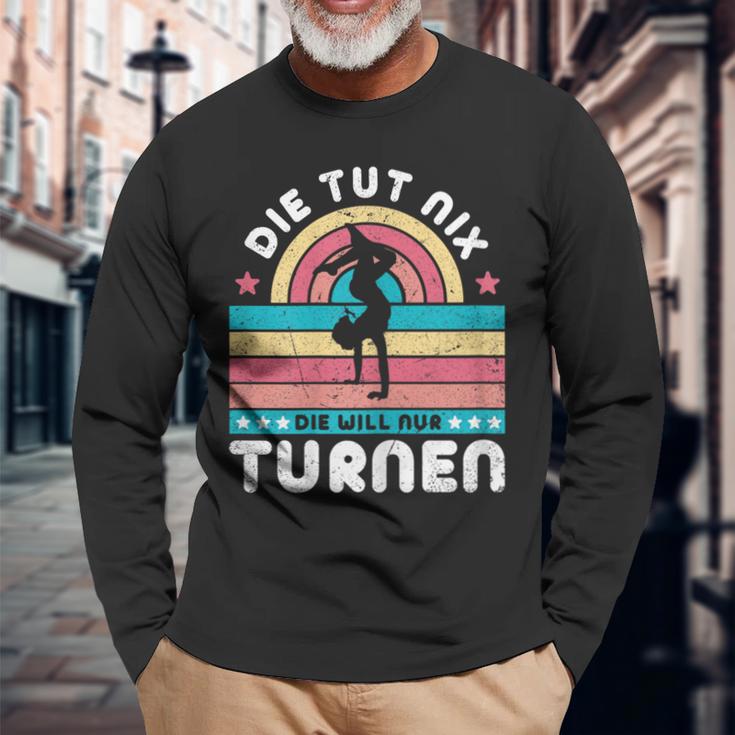 Die Tut Nix Die Will Nur Gymnastics Langarmshirts Geschenke für alte Männer