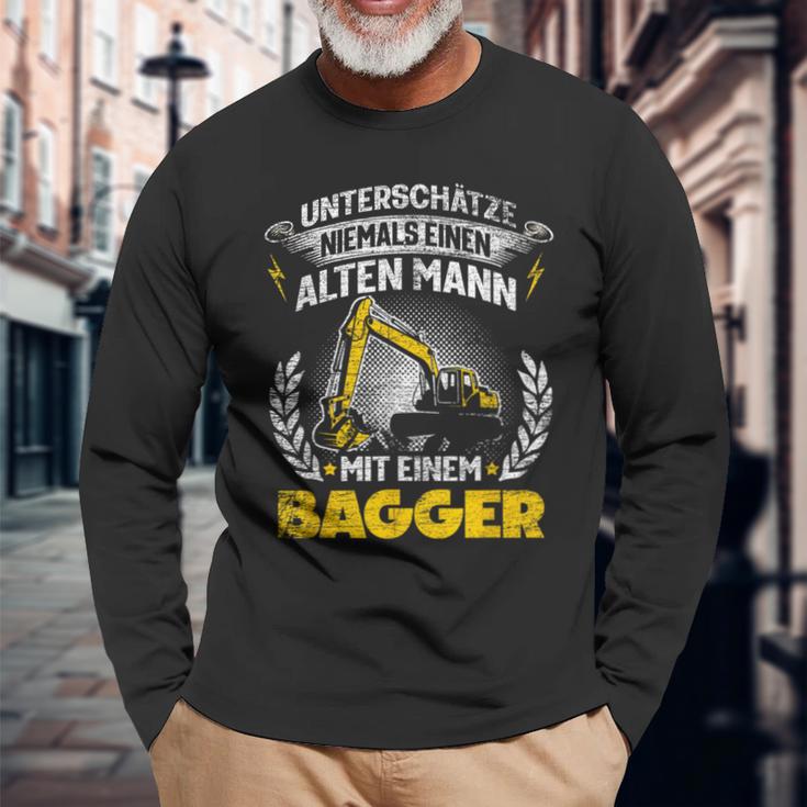 Digger Driver Digger Saying Digger Driver Langarmshirts Geschenke für alte Männer