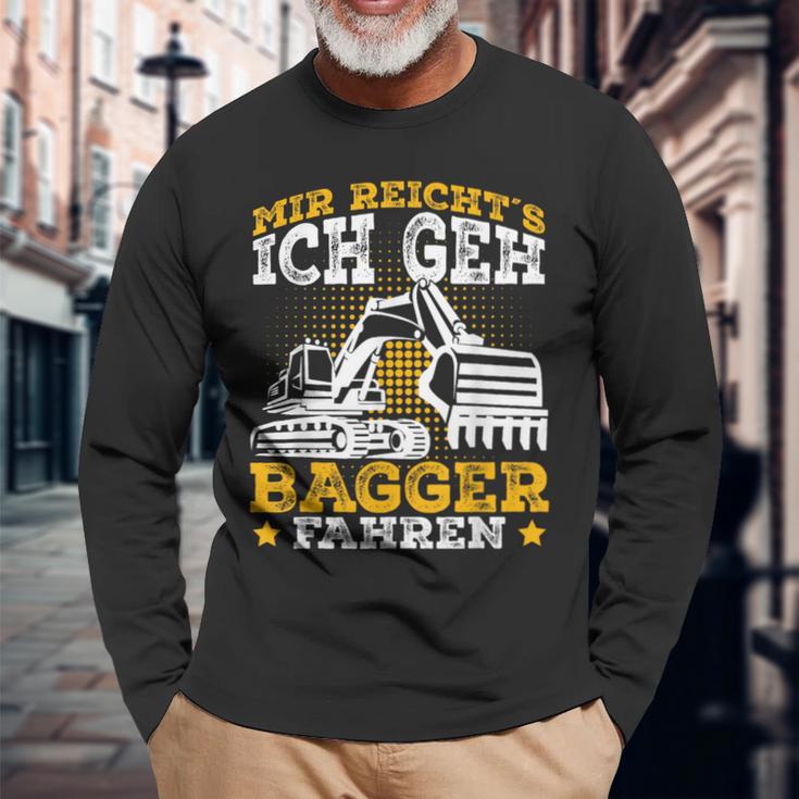 Digger Driver Sayings Excavator Idea Langarmshirts Geschenke für alte Männer