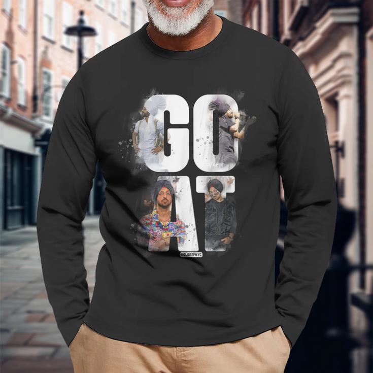 Diljit Dosanjh GOAT 2 Punjabi Singer Desi Clothing Langarmshirts Geschenke für alte Männer