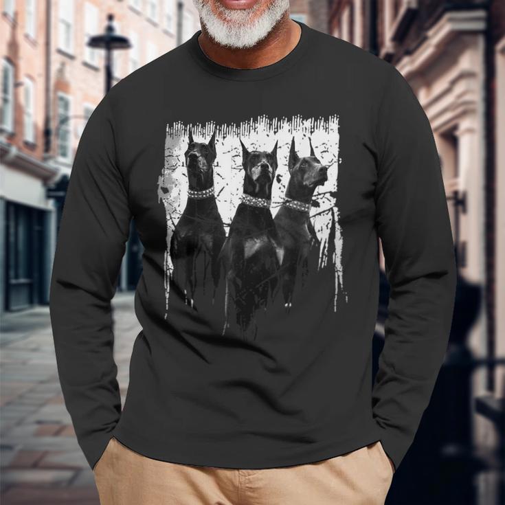 Dobermann Pinscher Dog Lovers And Langarmshirts Geschenke für alte Männer