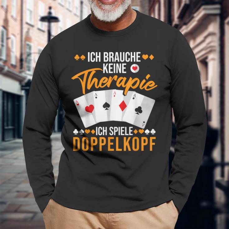 Doppelkopf Slogan Langarmshirts Geschenke für alte Männer