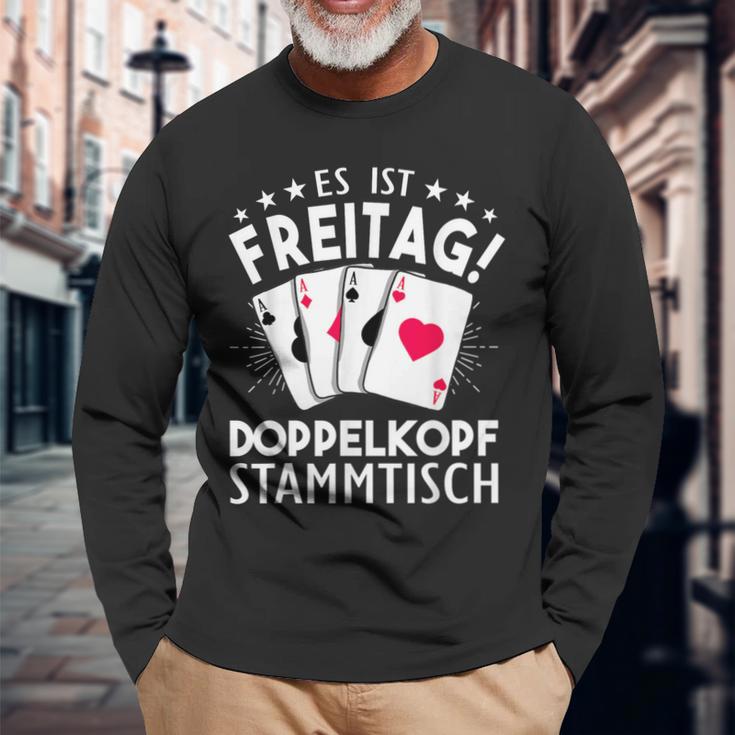 Doppelkopf Stammtisch Doppelkopf Langarmshirts Geschenke für alte Männer