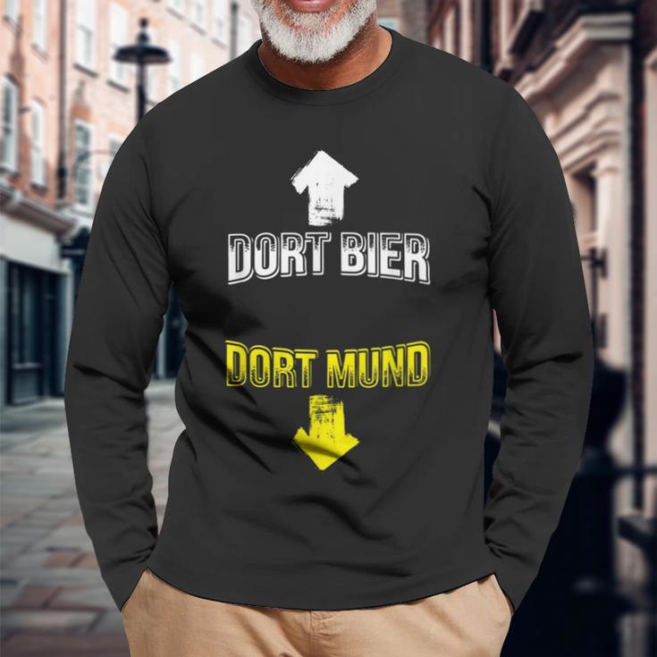 Dort Bier Dort Mund Biertrinker Alkohol Saufen Langarmshirts Geschenke für alte Männer