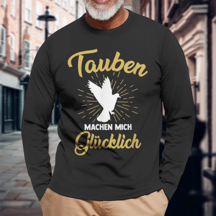 Doves Make Mich Glücklich Pigeonbreeder Langarmshirts Geschenke für alte Männer