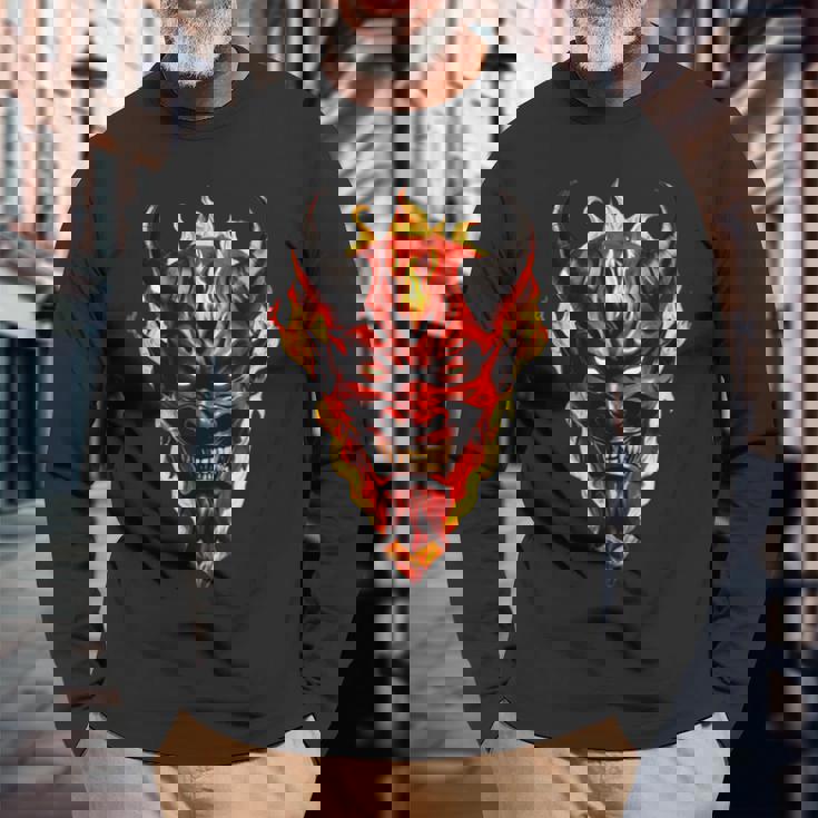 Dragon Japonais Tokyo Inspiré Du Diable Asiatique T-shirt à manches longues Cadeaux pour les vieillards