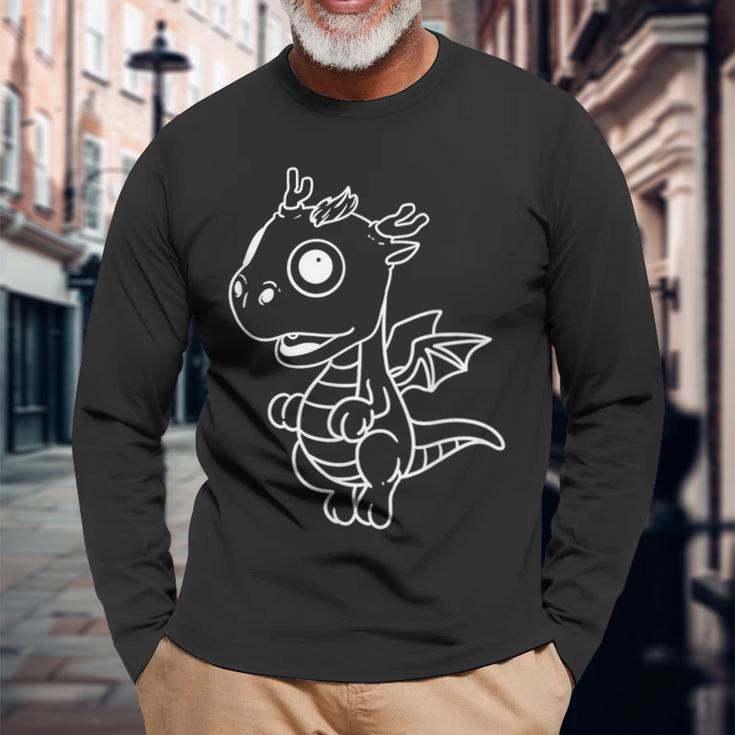 Dragón Para Niños De Cuento De Hadas Camiseta de manga larga Regalos para ancianos