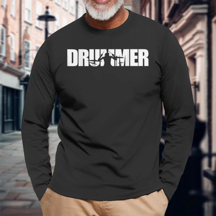 Drummer Drummer Langarmshirts Geschenke für alte Männer