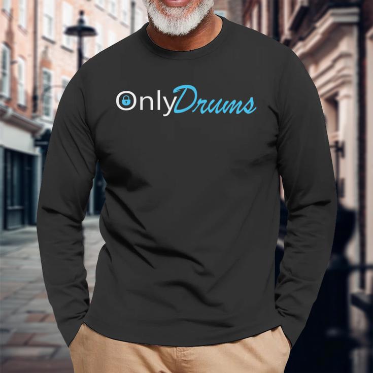 Only Drums Drummer S Langarmshirts Geschenke für alte Männer