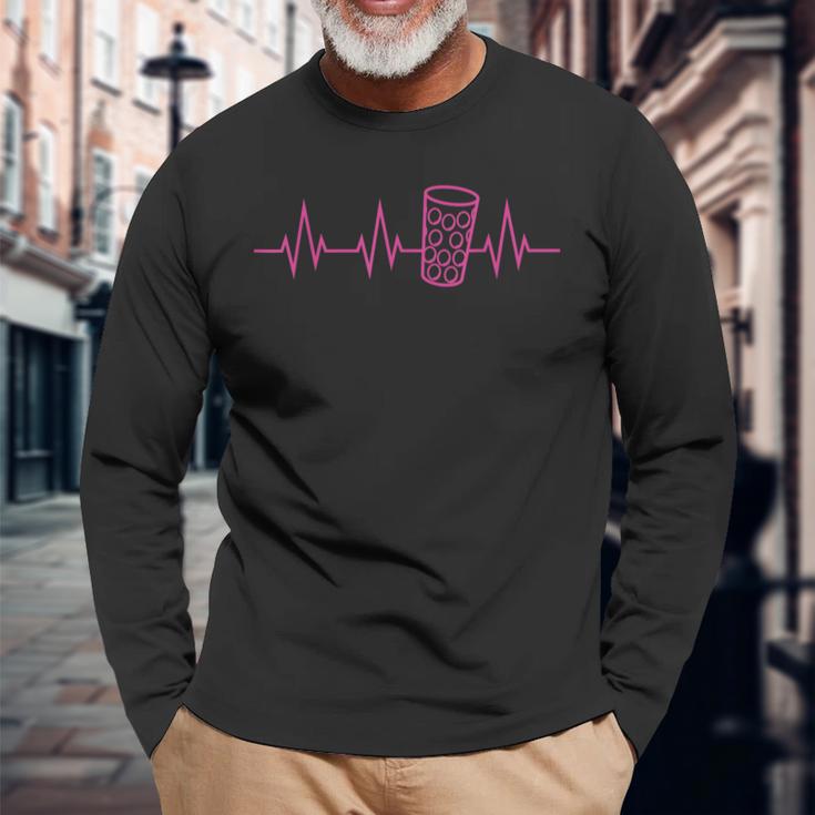 Dubbeglas Heartbeat Pfalz Weinfest Und Palatinzer Lebensart S Langarmshirts Geschenke für alte Männer