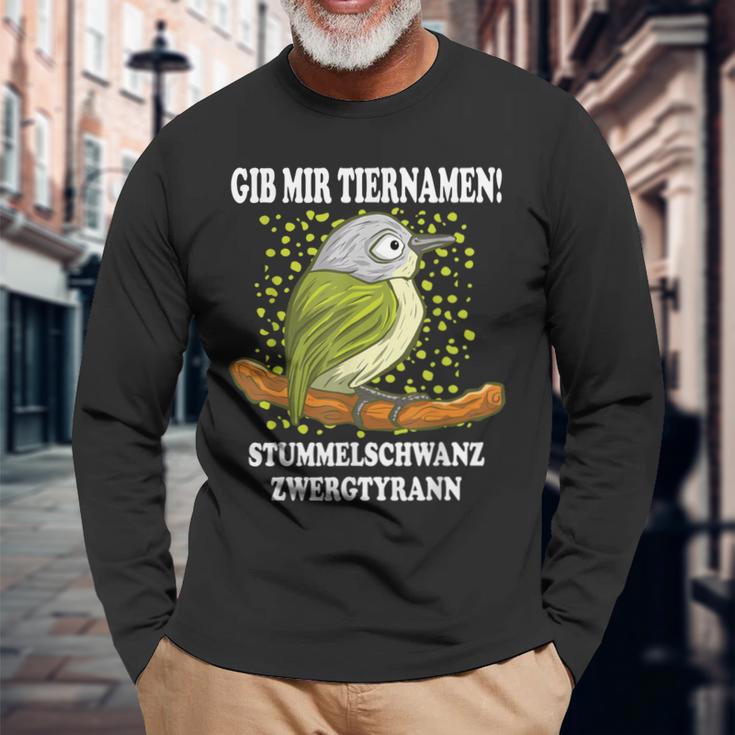 Dwarf Tyrann I Ornitology Bird Animal Name Fun Langarmshirts Geschenke für alte Männer