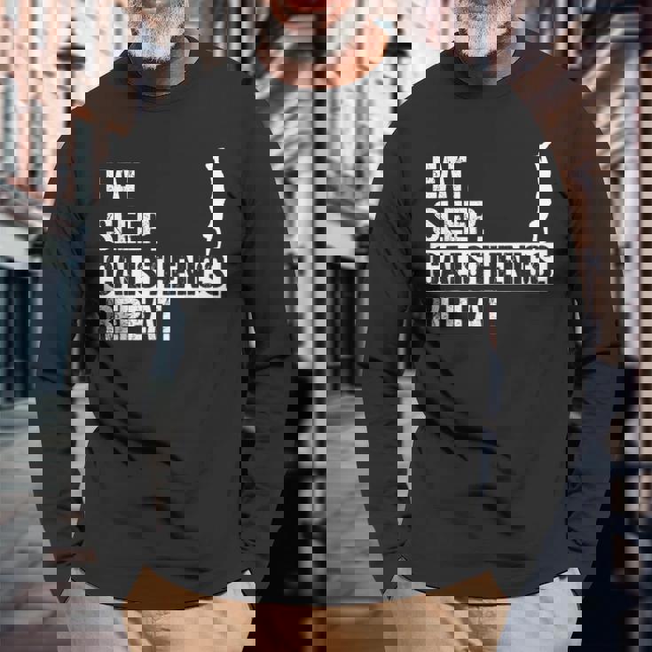 Eat Sleep Calisthenics Repeat For A Calisthenics Fan Maglietta a maniche lunghe Regalos para ancianos