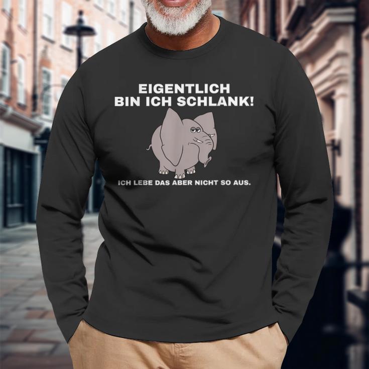 Eiglich Bin Ich Schlank Langarmshirts Geschenke für alte Männer