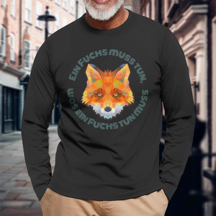 Ein Fuchs Muss Tun Was Ein Fuchs Tun Muss Langarmshirts Geschenke für alte Männer