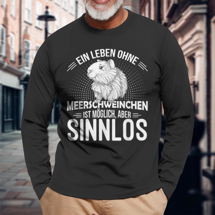 Ein Leben Ohne Guinea Pig Sinnlos Rodent Langarmshirts Geschenke für alte Männer